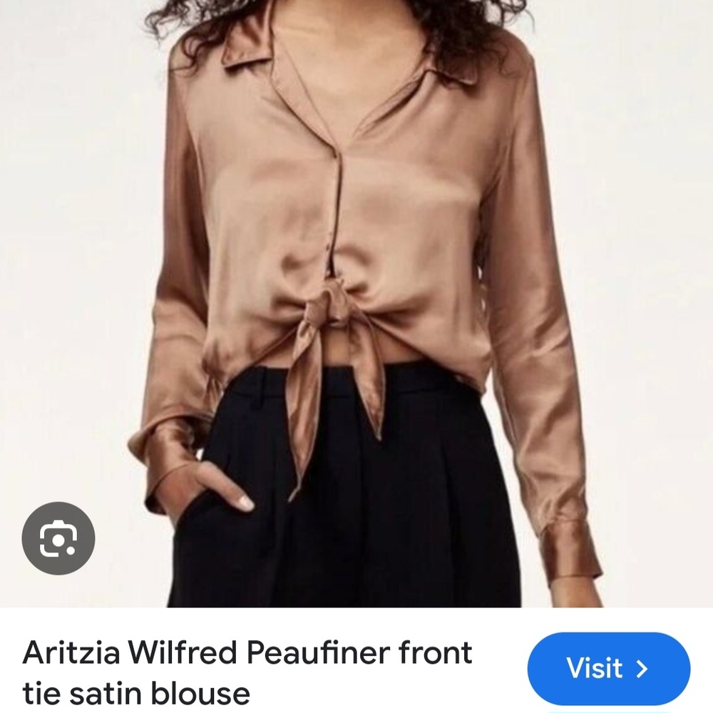 Satin Blouse - Brown